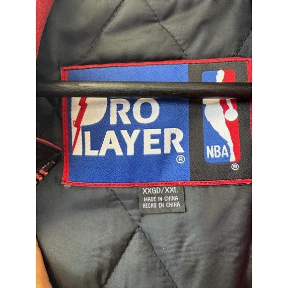 Vintage Chicago Bulls Jacket Mens XXL NBA Basketball Pro Layer Black Red 90s
